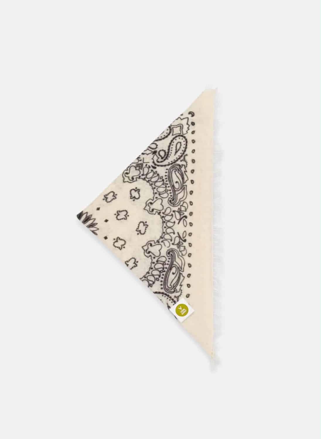 Von Goat Bandana Calvina Paisley Scarf Off White 27-AB-WF