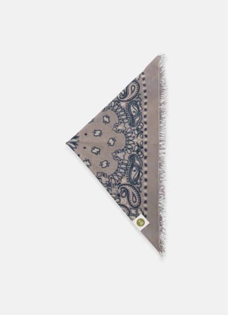 Von Goat Bandana Calvina Paisley Scarf Brown