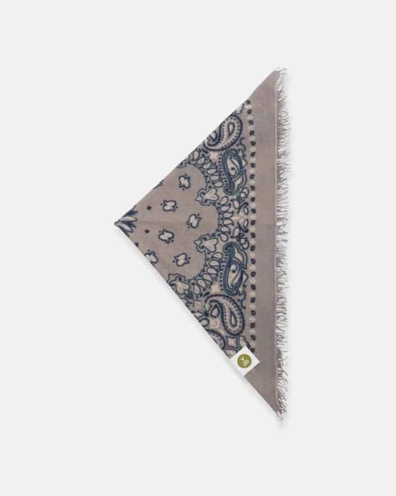 Von Goat Bandana Calvina Paisley Scarf Brown