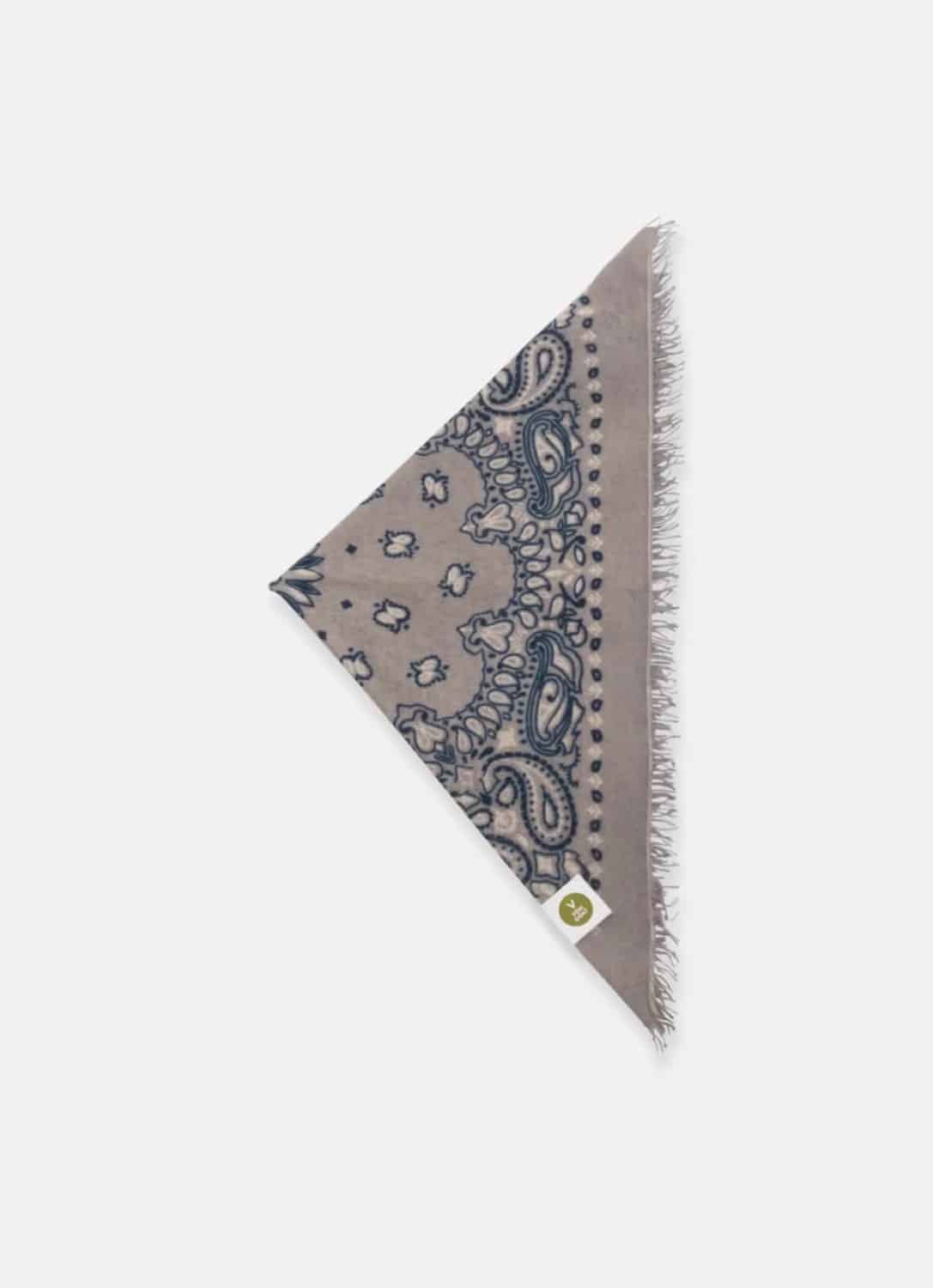 Von Goat Bandana Calvina Paisley Scarf Brown