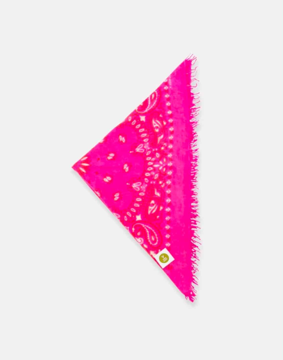 Von Goat Bandana Calvina Paisley Scarf Hot Pink 27-E-WF