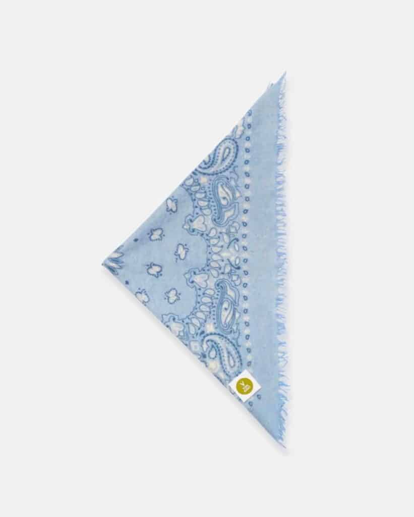 Von Goat Bandana Calvina Paisley Scarf L.Blue 27-G-WF