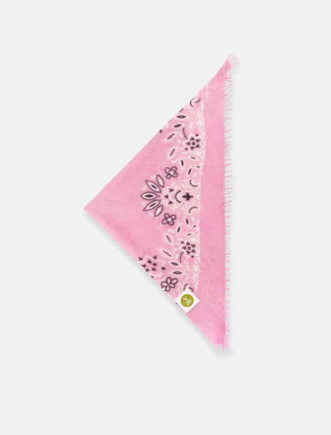 Von Goat Bandana Calvina Paisley Scarf Pink 27-X-WF