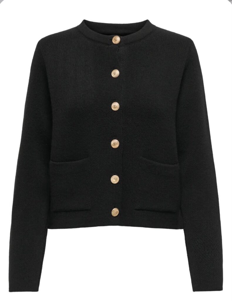 JDY Kim Button Cardigan Black