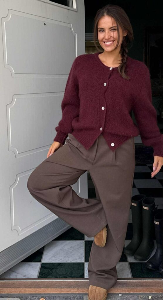 BY IC Ida Cardigan Bordeaux