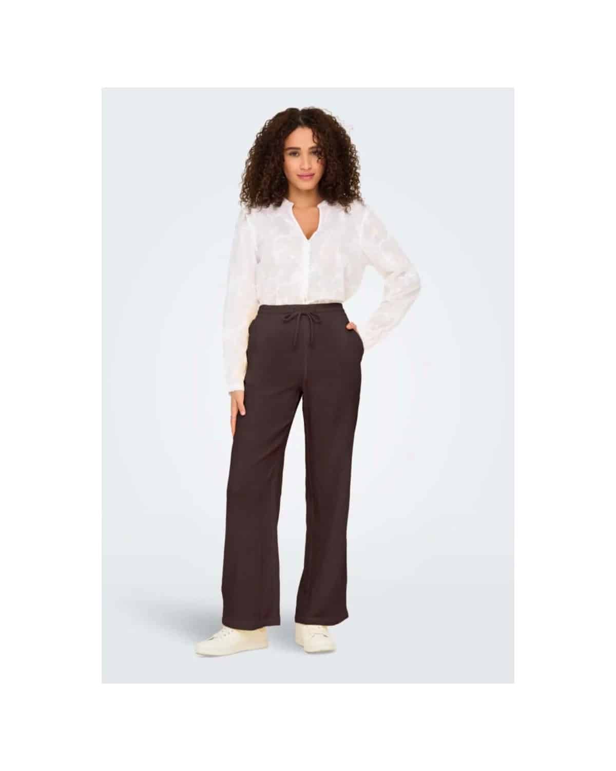 JDY Heis Wide Pant Chocolate Torte