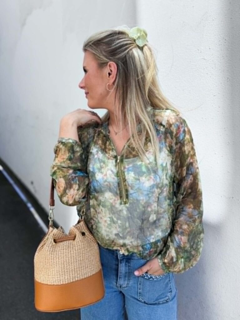 Katrin Uri Vintage Silk B. Zip Green