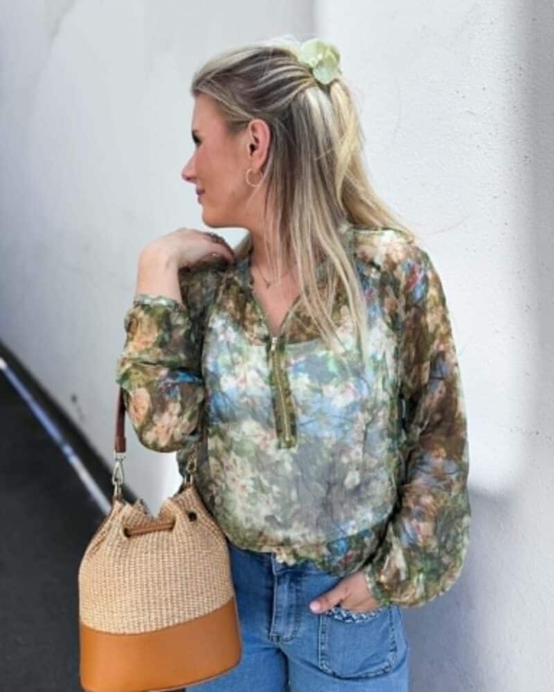 Katrin Uri Vintage Silk B. Zip Green