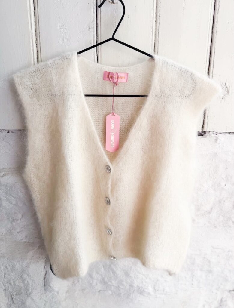 Love Forever Mickan Mohair Vest Offwhite
