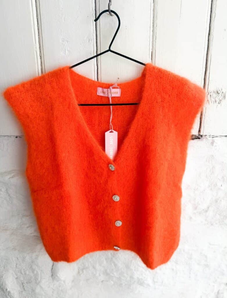 Love Forever Mickan Mohair Vest Orange