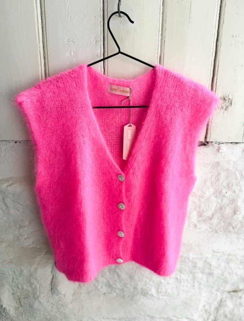 Love Forever Mickan Mohair Vest Pink