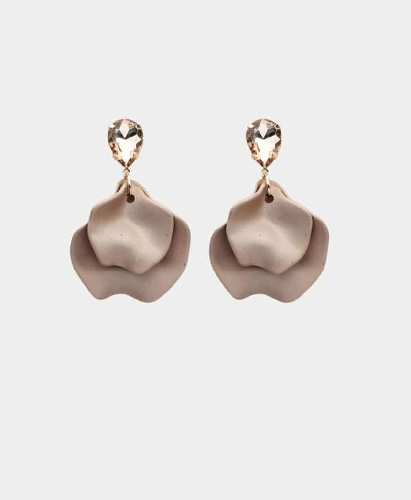 Bow19 Leaf Earring Nougat