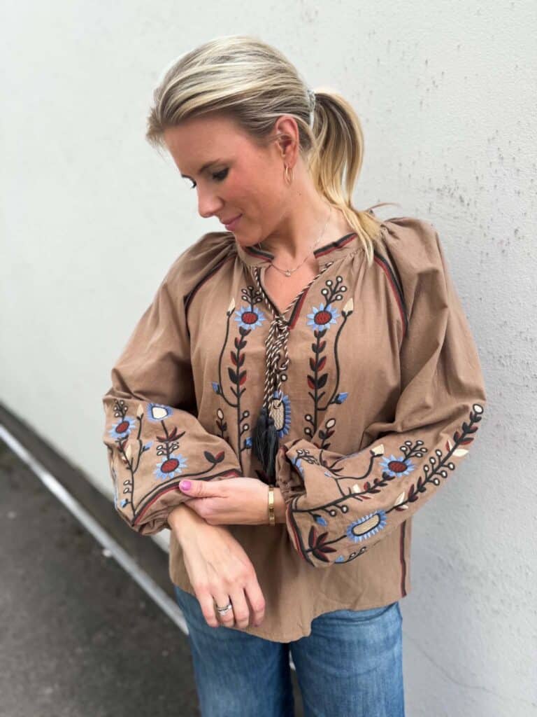 Ibc Collection Boho Blouse Camel