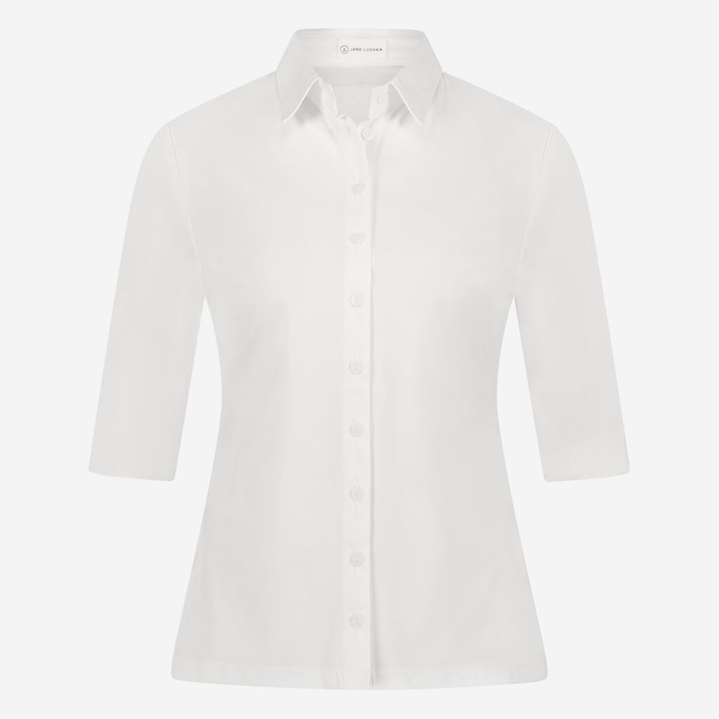 Jane Lushka Blouse Betty Tech. Jersey White