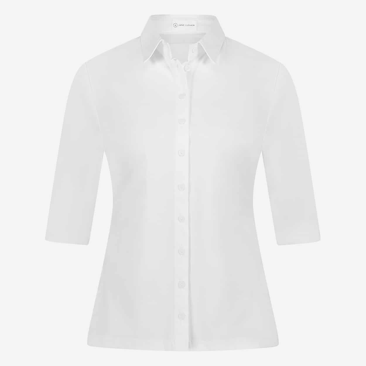 Jane Lushka Blouse Betty Tech. Jersey White