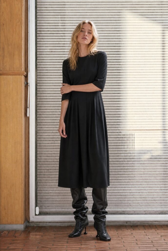 Jane Lushka Heide Tech Jersey Dress Black
