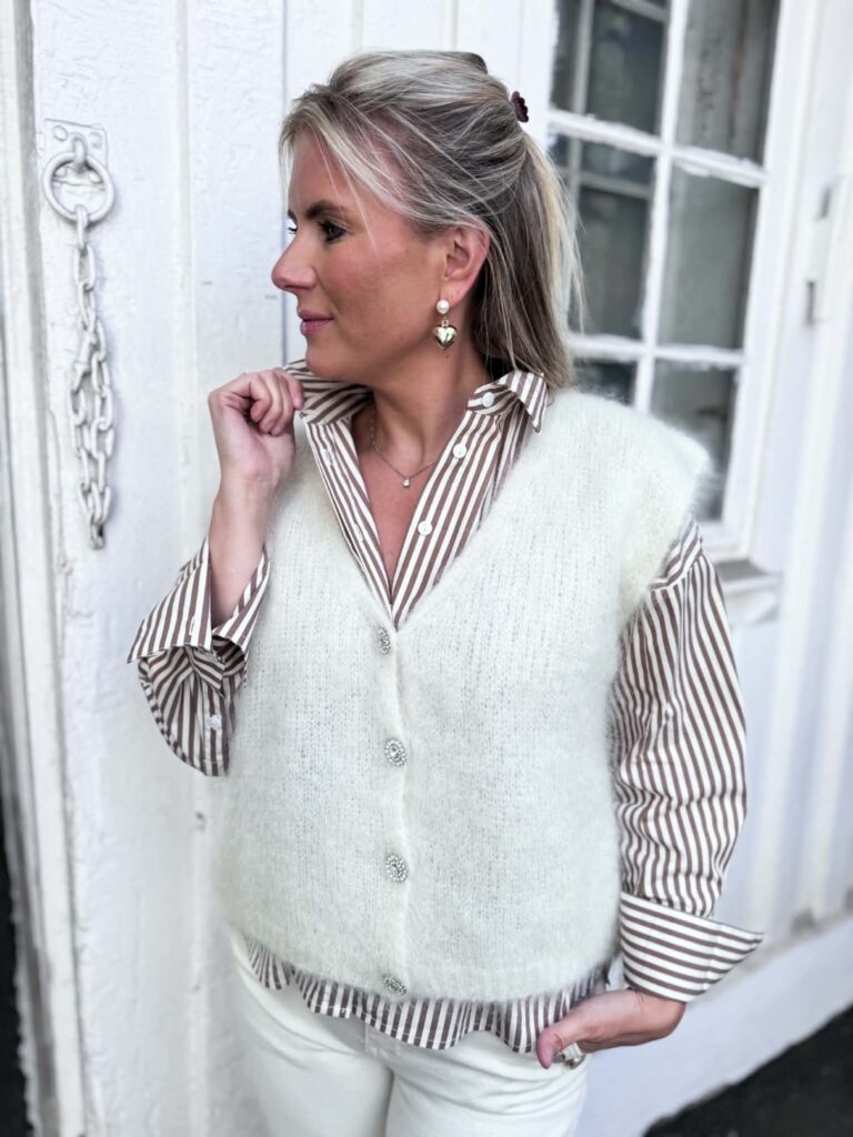 Love Forever Mickan Mohair Vest Offwhite