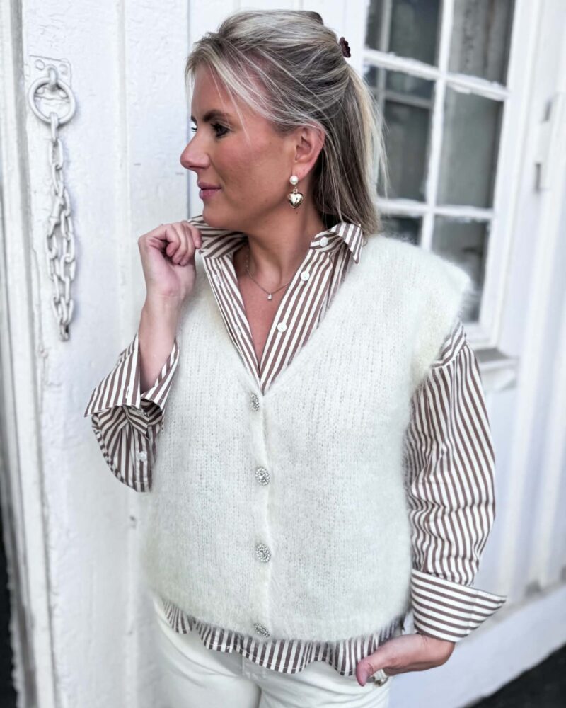 Love Forever Mickan Mohair Vest Offwhite