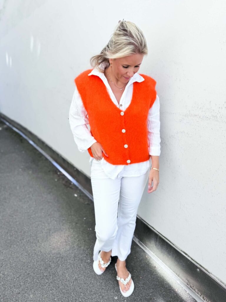 Love Forever Mickan Mohair Vest Orange