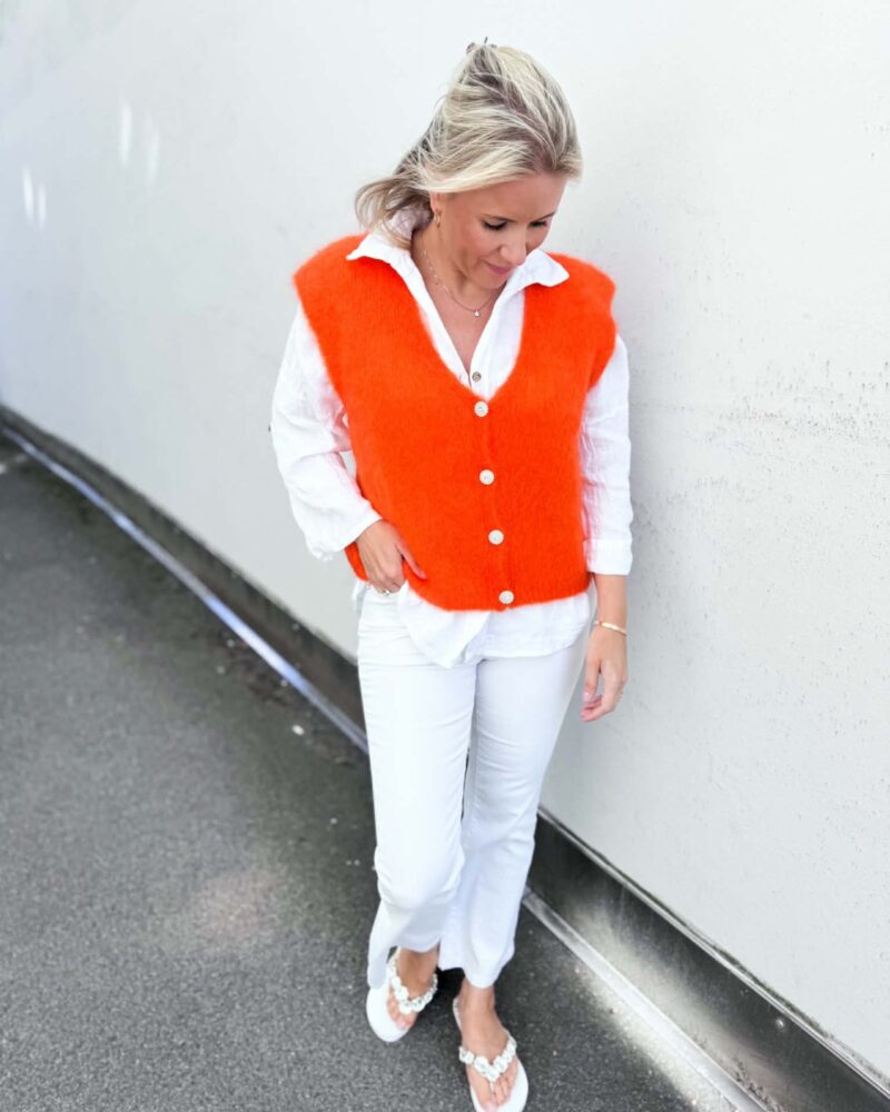 Love Forever Mickan Mohair Vest Orange