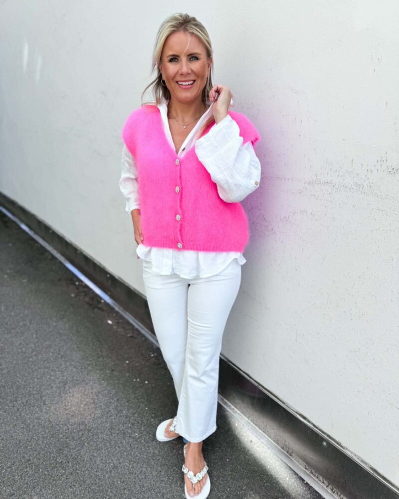 Love Forever Mickan Mohair Vest Pink