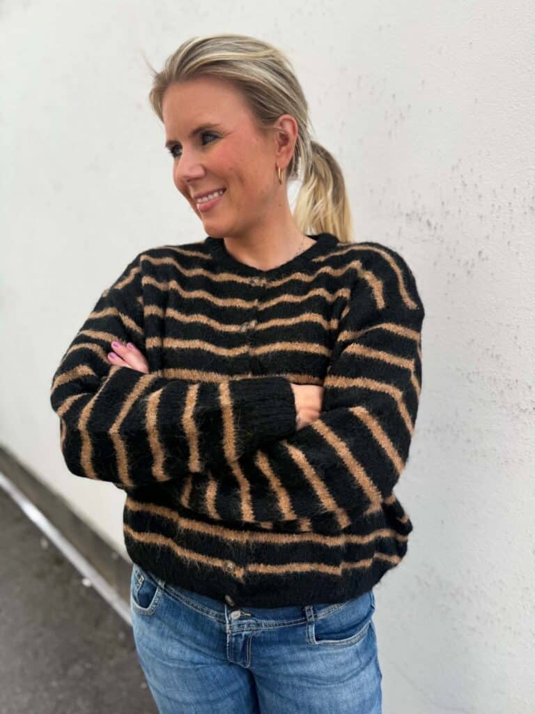 Qnuz Lux Knit Stripes Brun