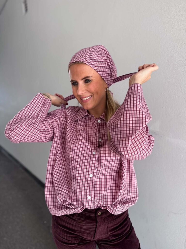 Boii Meny Check Scarf Pink Check