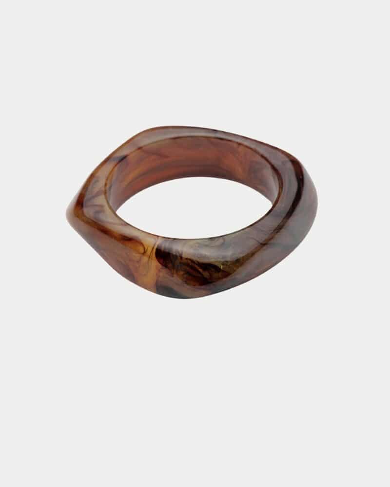 Bow19 Big Bracelet Square Brun