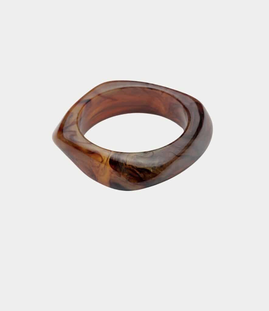 Bow19 Big Bracelet Square Brun