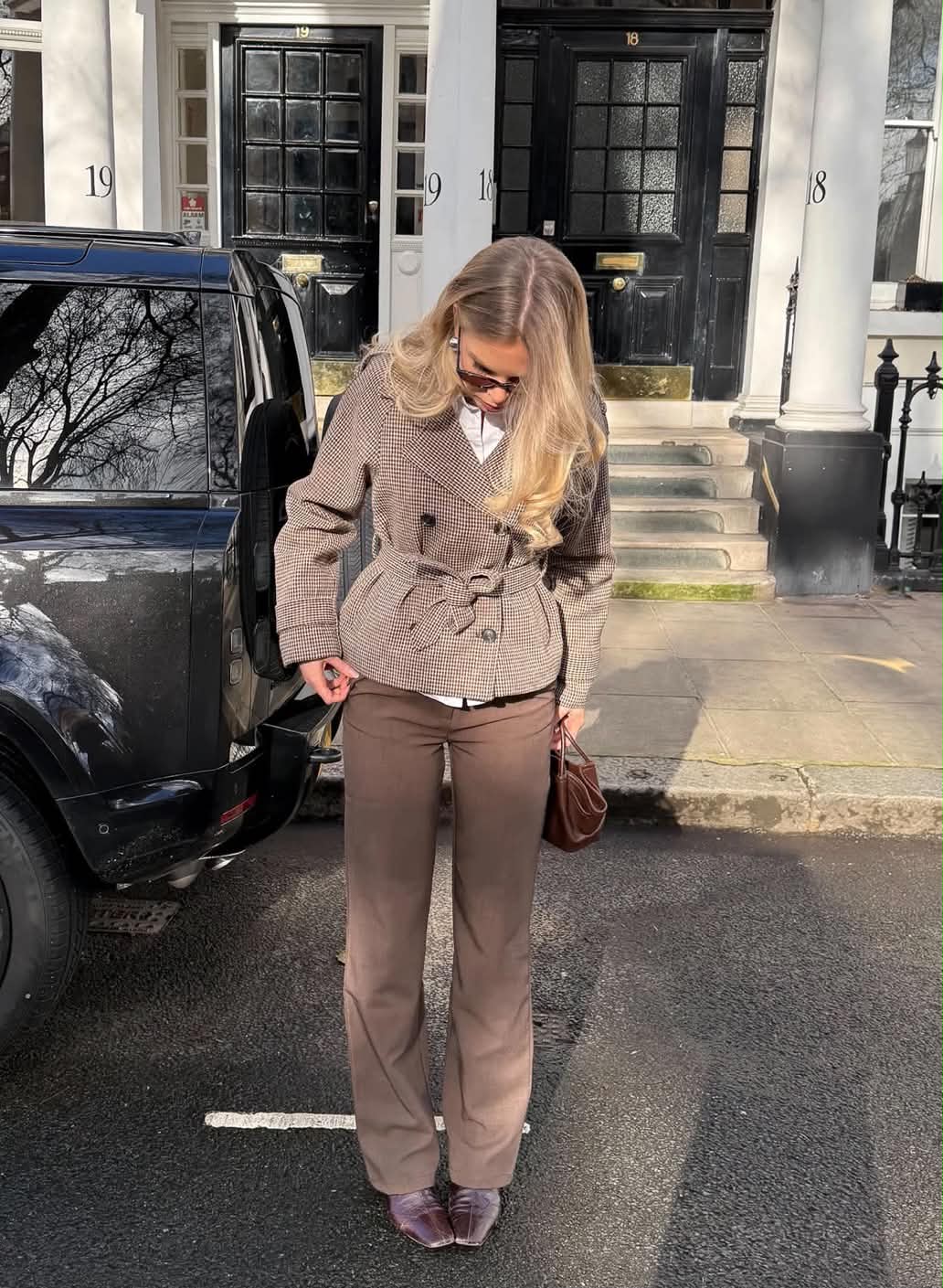 by_ic_vera_trenchcoat_brown_checks_mi_26422_mi_.jpg By Ic Vera Trenchcoat Brown Checks