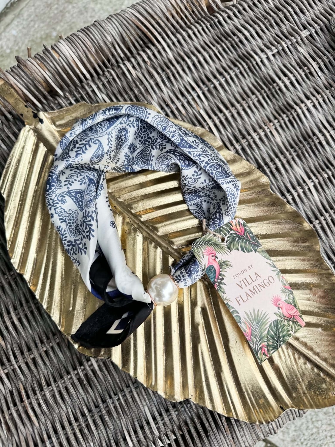 found_by_villa_flamingo_scarf_pearl_blue_mi_26655_mi_.jpg Found By Villa Flamingo Scarf Pearl Blue