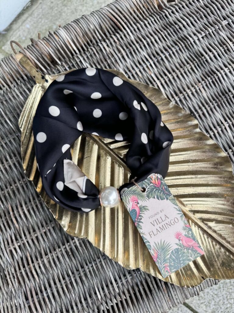 Found By Villa Flamingo Scarf Pearl Dots
