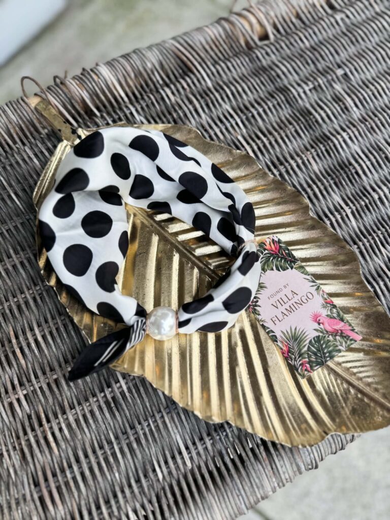 Found By Villa Flamingo Scarf Pearl W. Dots