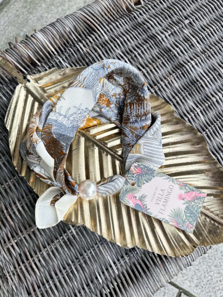 Found By Villa Flamingo Scarf Pearl Yellow