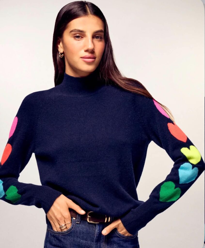 From Future Heart Navy Sweater