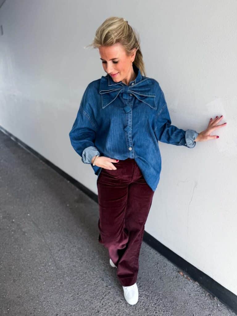 Ibc Collection Denim Shirt Sløyfe