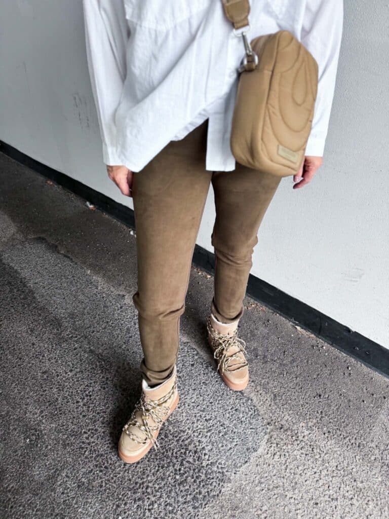 Katrin Uri Faux Semsket Pants Grønn