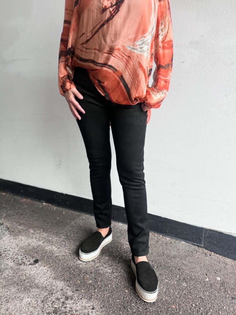 Katrin Uri Faux Semsket Pants Svart