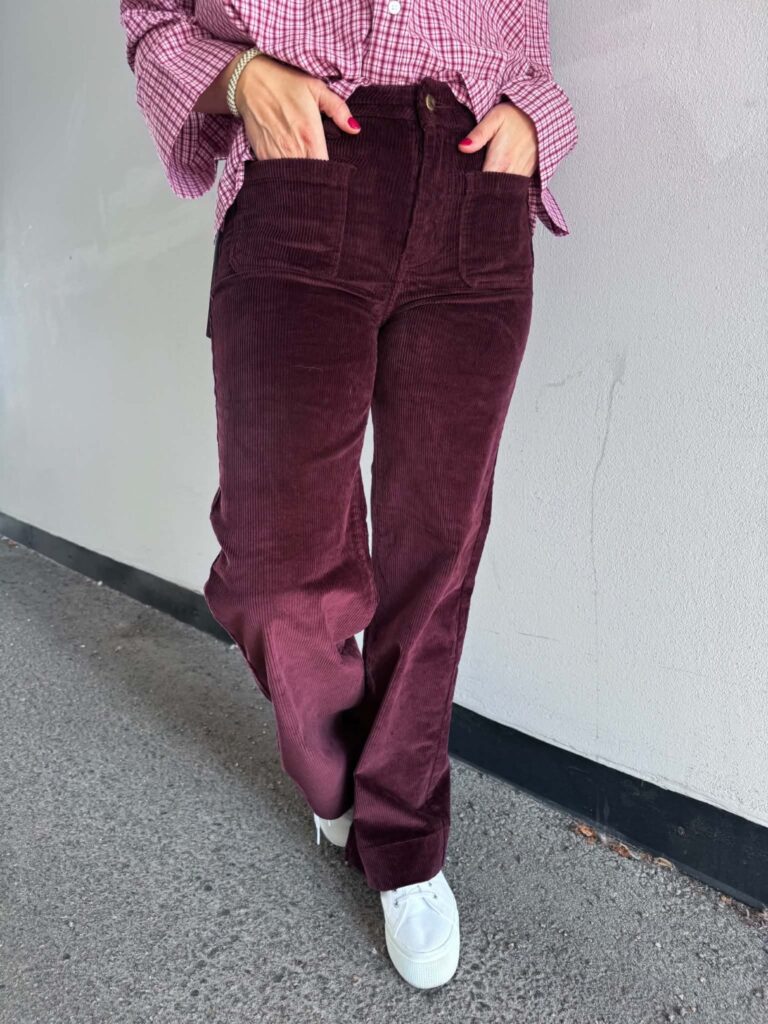 Miss Bon Cord Bukse Burgunder