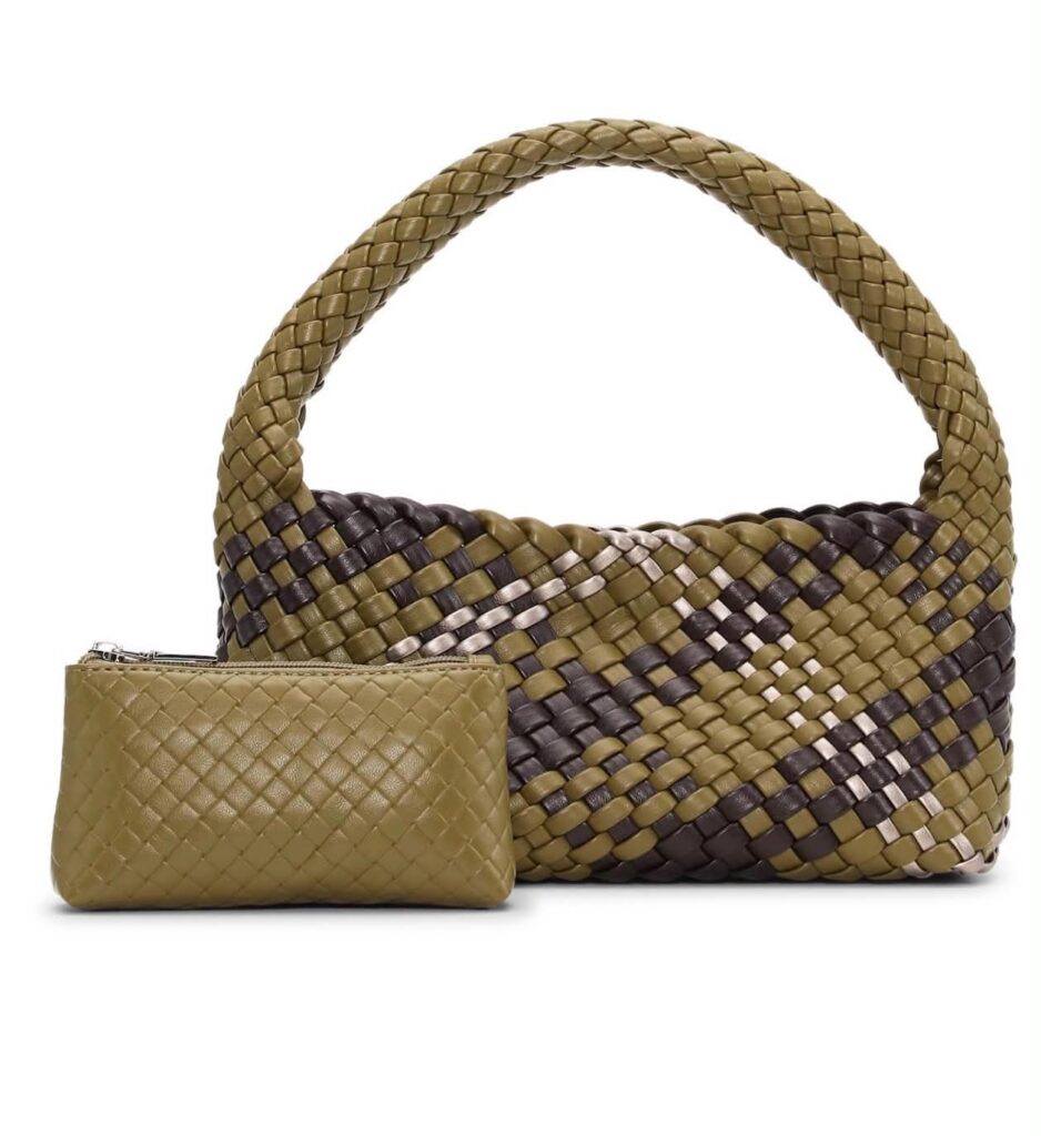 Sui Ava Woven Daily Shopper Bag Small Grønn