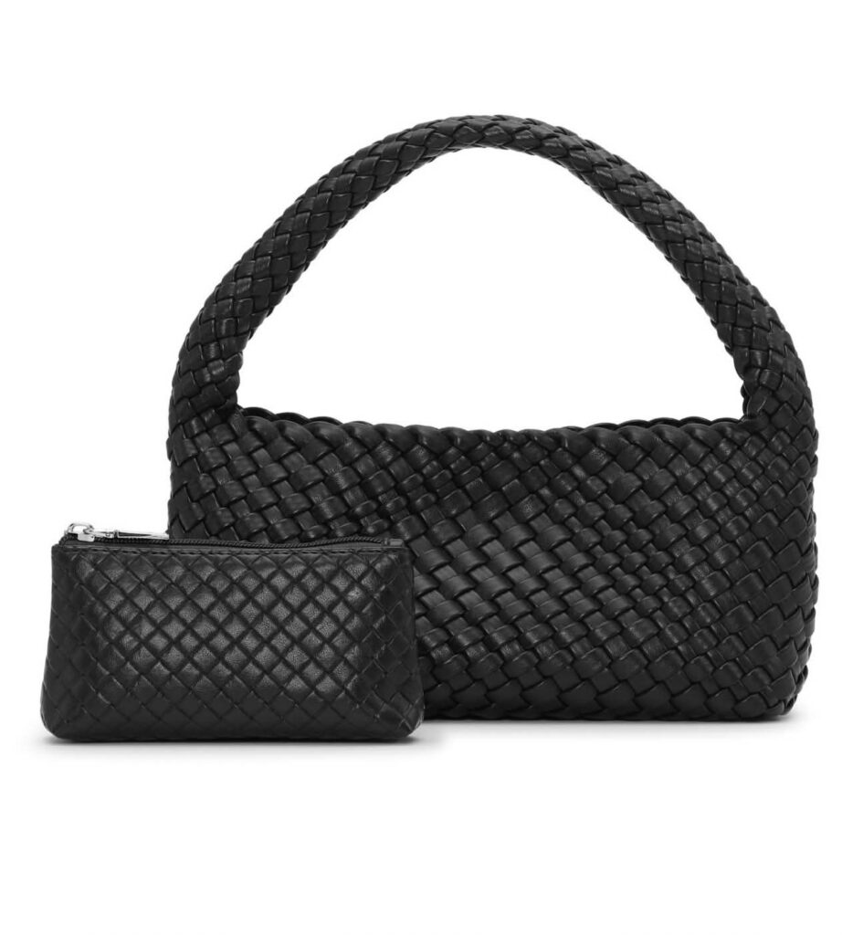 Sui Ava Woven Daily Shopper Bag Small Svart
