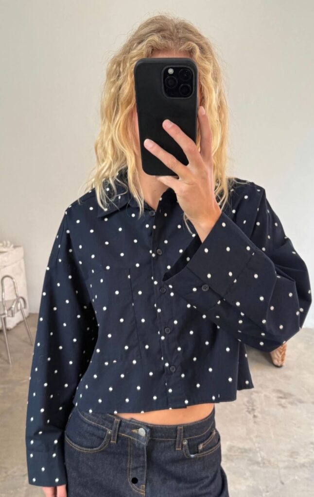 Boii Anette Shirt Dot Navy