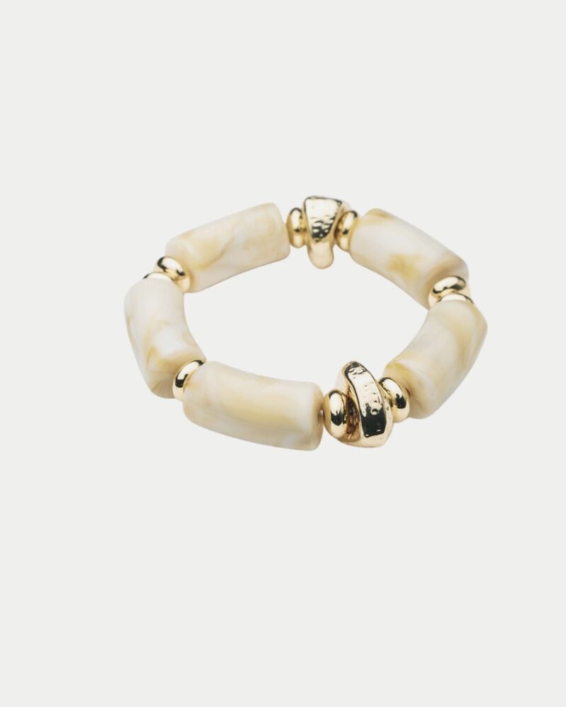 Bow19 Luna Bead Bracelet Beige