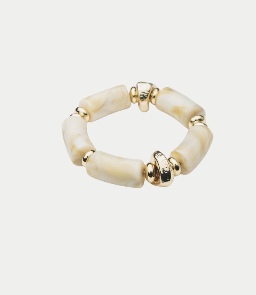 Bow19 Luna Bead Bracelet Beige