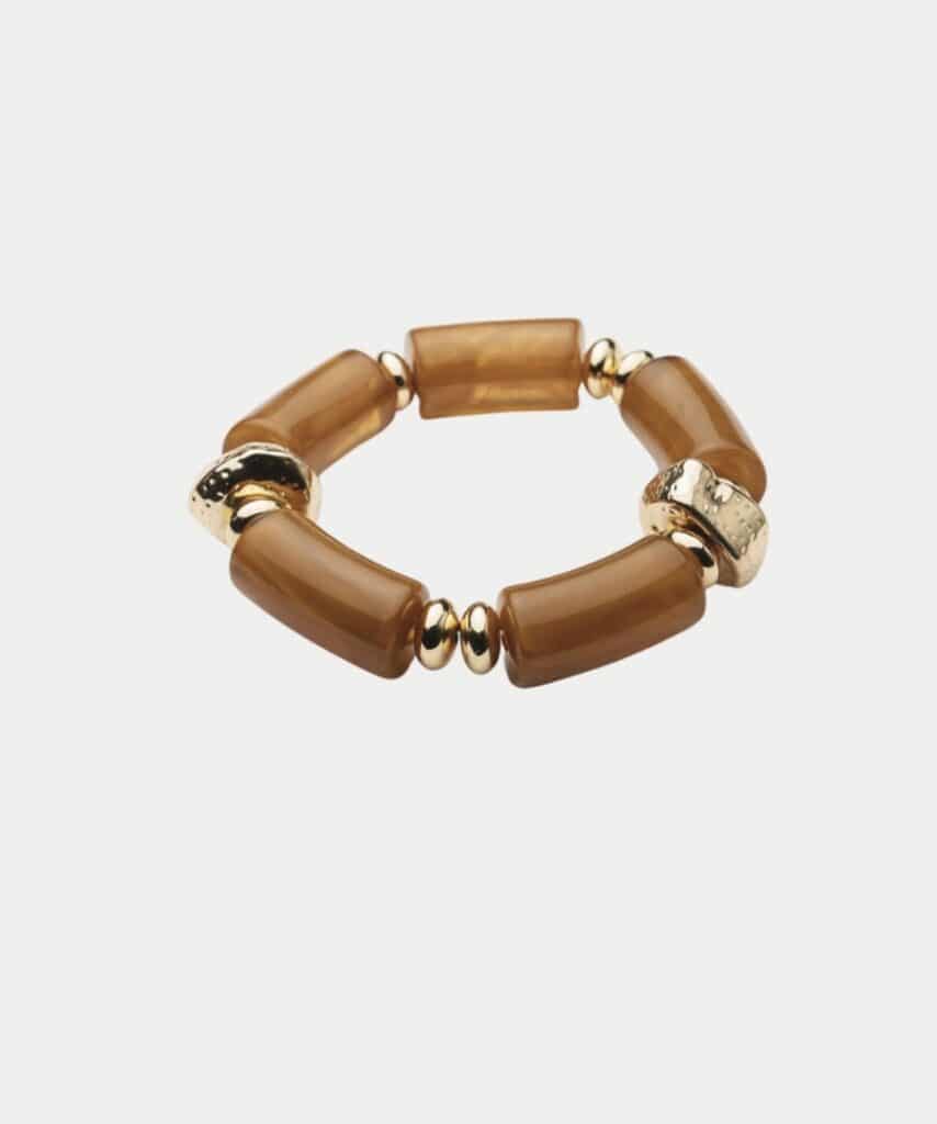 Bow19 Luna Bead Bracelet Camel