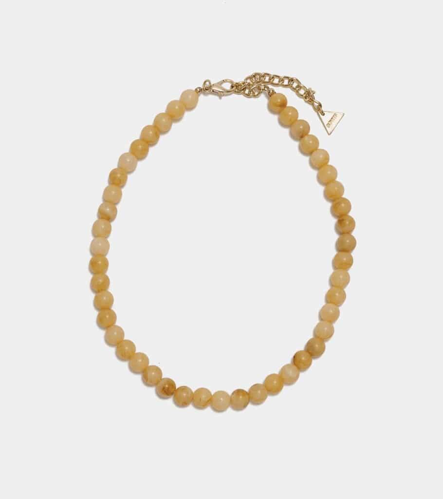 Bow19 Powder Amara Bead Necklace