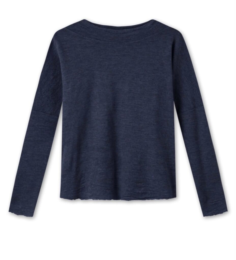 By Basic Wide Shirt Midnight Blue Melange