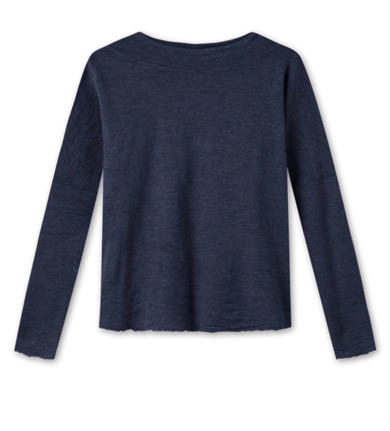 By Basic Wide Shirt Midnight Blue Melange