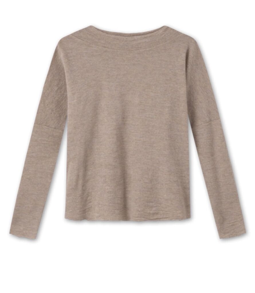By Basics Wide Shirt Loose Sand Melange