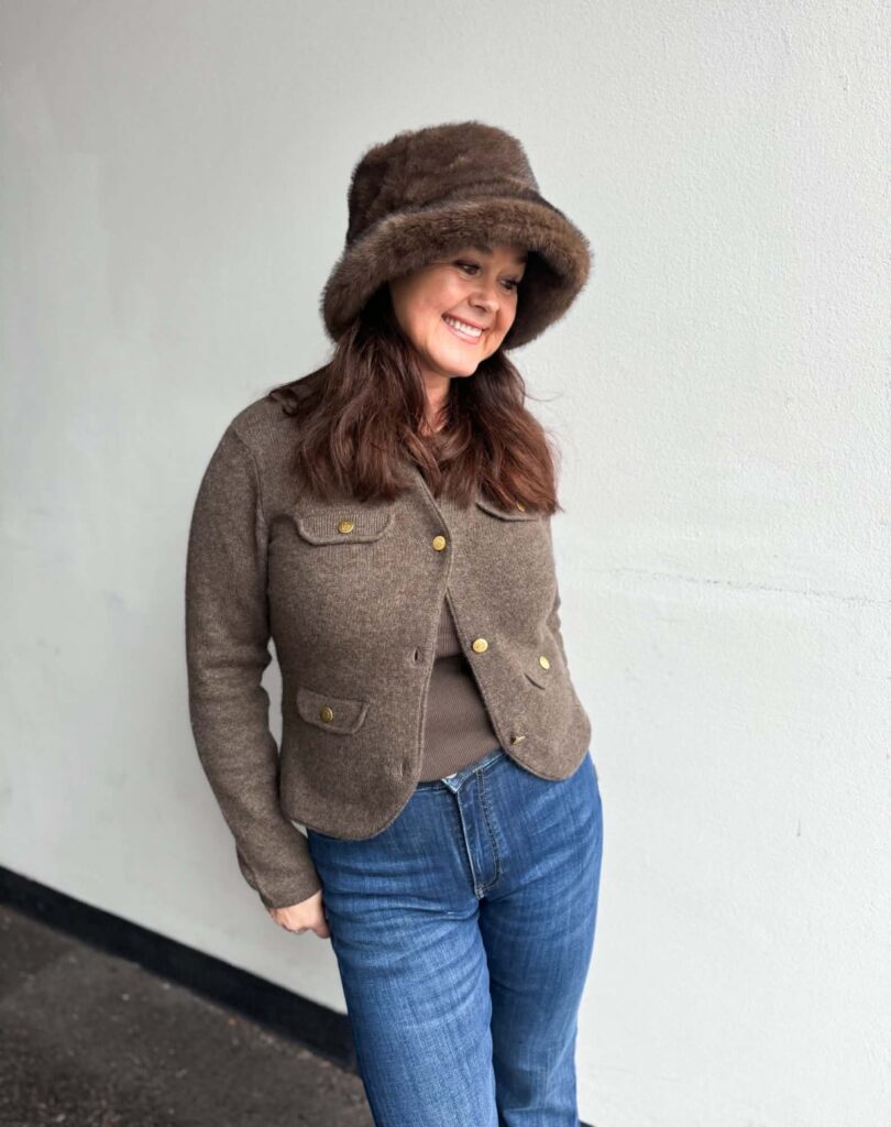 Davida Short Jacket Button Cacao